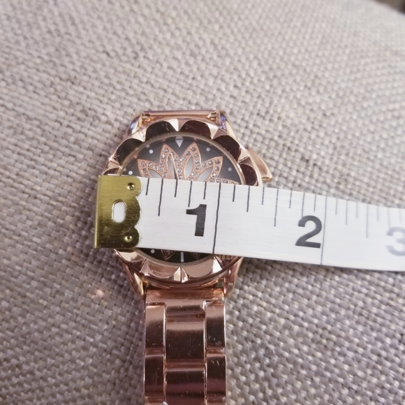 Rose Gold Color Stainless Steel Watch Rhinestones - Picture 7 of 8